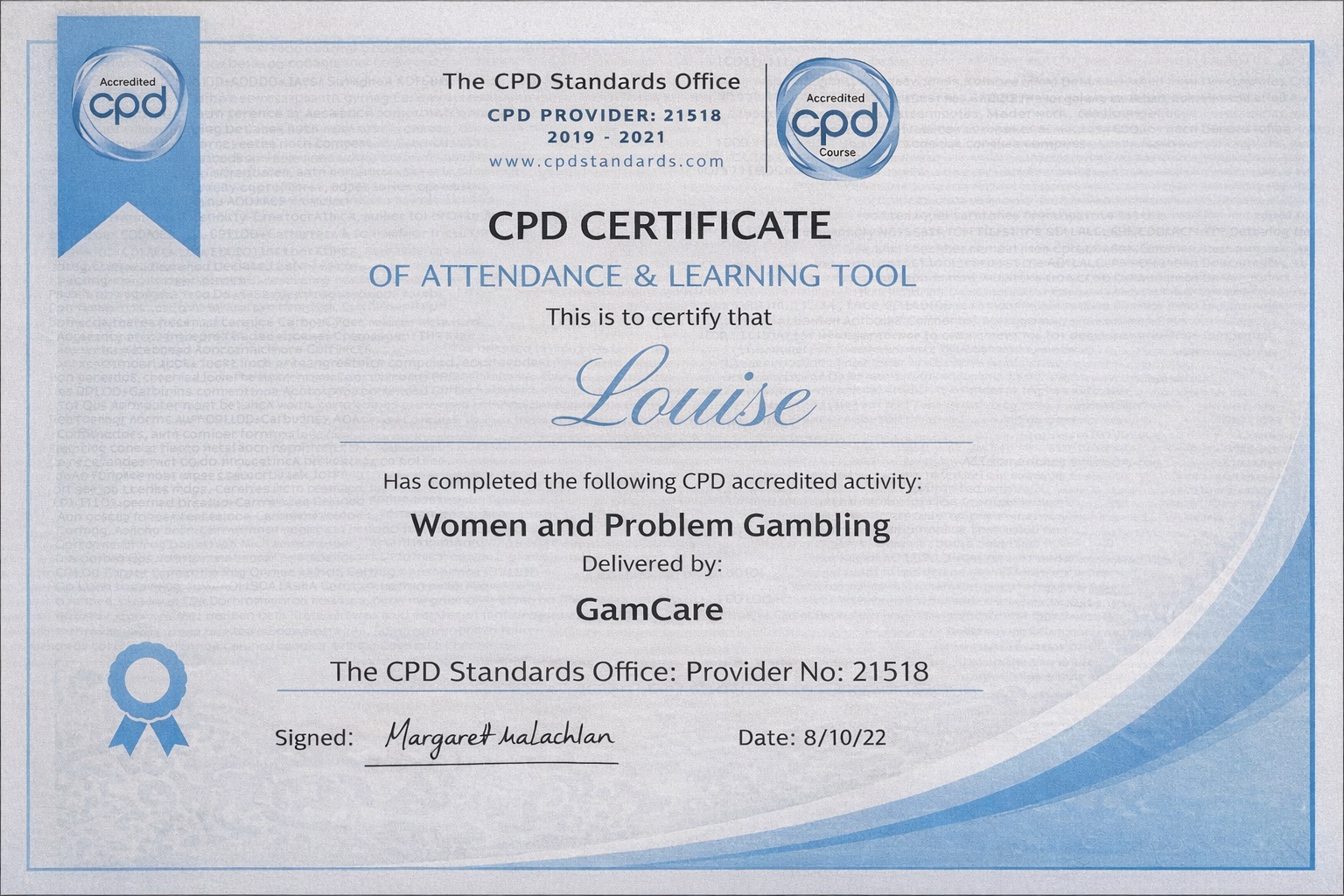 Certificate: Qualification 5